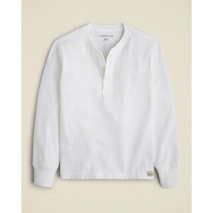 J. Crew Kids' Long-sleeve Garment-dyed Henley T-shirt Vintage Jersey White